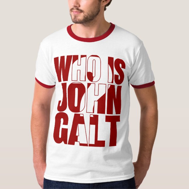 T-shirts Quem é John Galt? Vermelho (Frente)