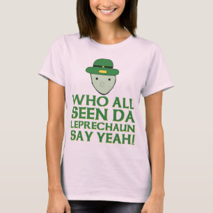 T-shirts Quem todo o Leprechaun visto da Dinamarca diz yeah