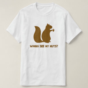 T-shirts Quer ver meus nozes? - Humor engraçado para amante
