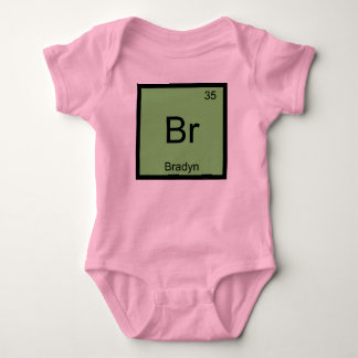 T-shirts Química do Nome Bradyn Elemento Tabela Periódica