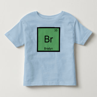 T-shirts Química do Nome Bradyn Elemento Tabela Periódica