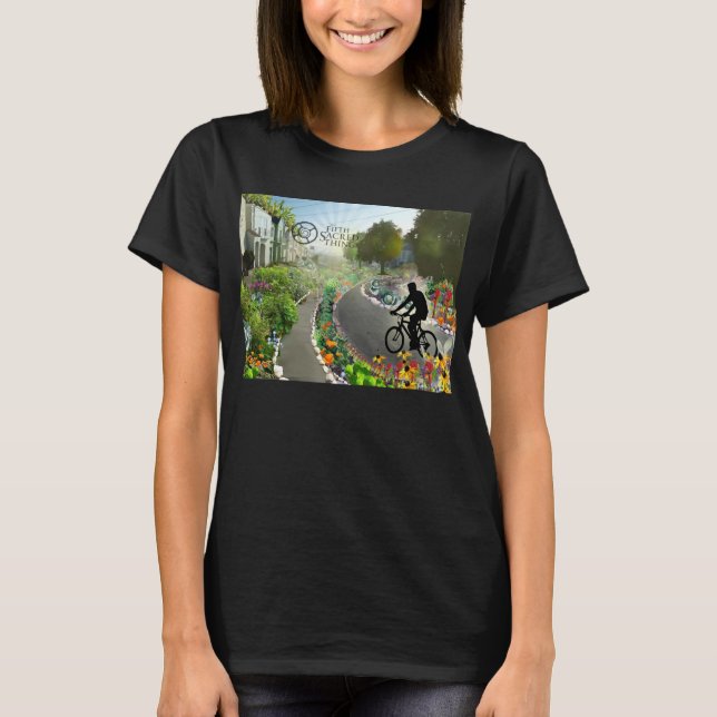 T-shirts Quinta Bicicleta Sagrada em 2048 w. Espiral (Frente)