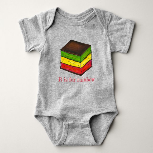 T-shirts R é para o Rainbow Italiana Seven Layer Cookie ABC (Frente)