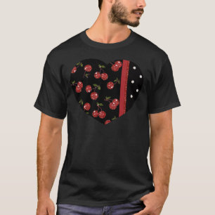T-shirts RAB Rockabilly Cerejas Muito Vermelhas Pretas