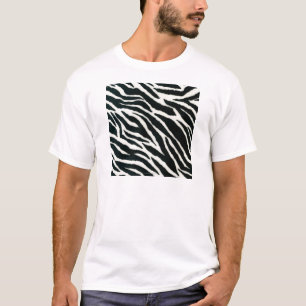 T-shirts RAB Rockabilly Estampa de Zebra Preto & Branco