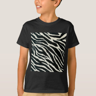 T-shirts RAB Rockabilly Estampa de Zebra Preto & Branco