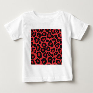 T-shirts RAB Rockabilly Leopard Print Red Black
