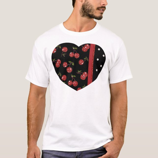 T-shirts RAB Rockabilly Muito Cherry Black (Frente)