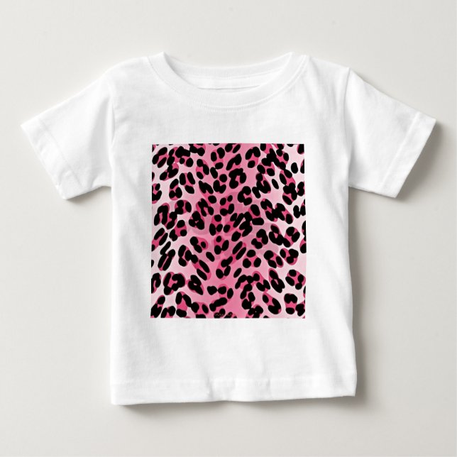 T-shirts RAB Rockabilly Pink Cheetah Impressão (Frente)
