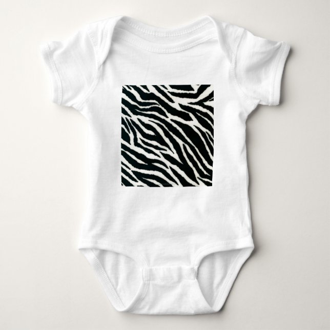 T-shirts RAB Rockabilly Zebra Imprime Preto e Branco (Frente)