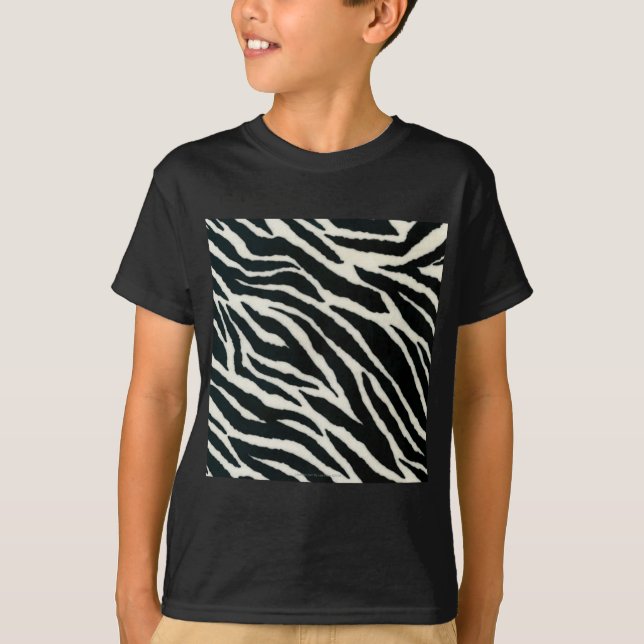 T-shirts RAB Rockabilly Zebra Imprime Preto e Branco (Frente)