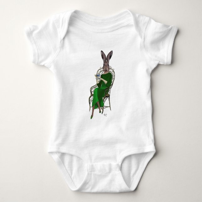 T-shirts Rabbit Bella Tomando Chá 4 (Frente)