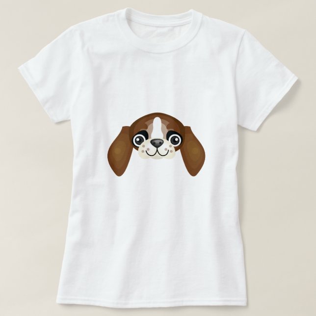 T-shirts Raça do Spaniel de brinquedo inglês de Brown - (Frente do Design)