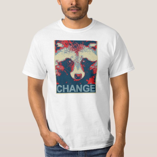 T-shirts Racoon para prezident (Frente)