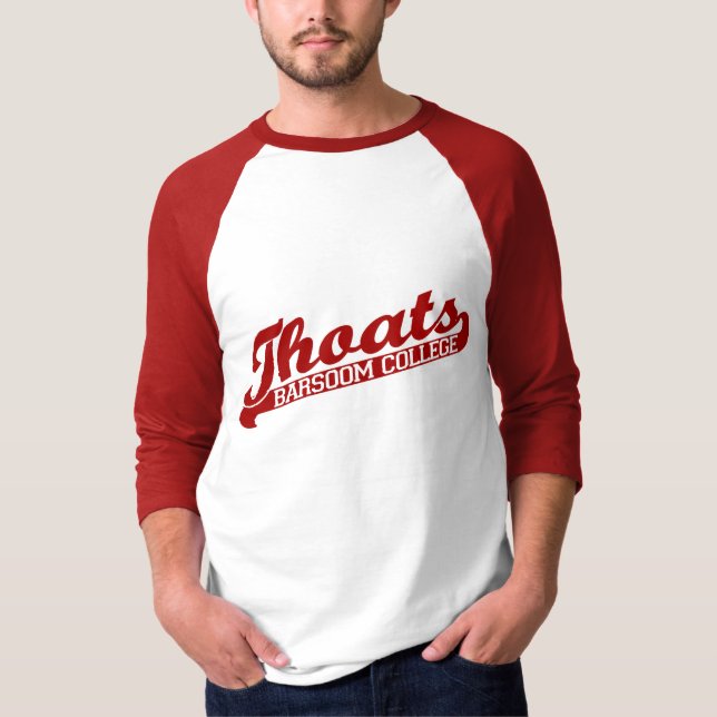 T-shirts Raglan de Thoats Carter da faculdade de Barsoom (Frente)