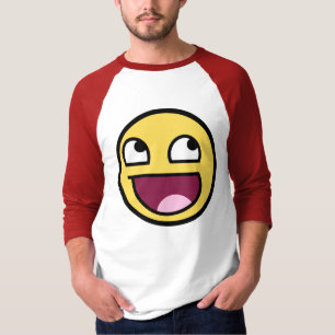 T-shirts Raglan impressionante da Capa da cara 3/4