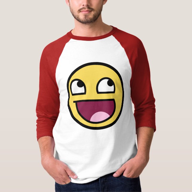 T-shirts Raglan impressionante da Capa da cara 3/4 (Frente)