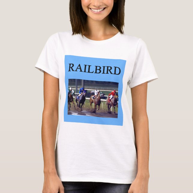 T-shirts Railbird da corrida de cavalos (Frente)