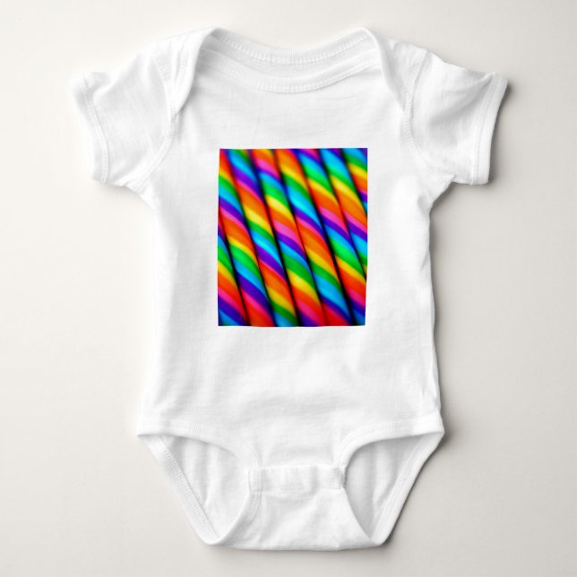 T-shirts Rainbow Candy Cane (Frente)