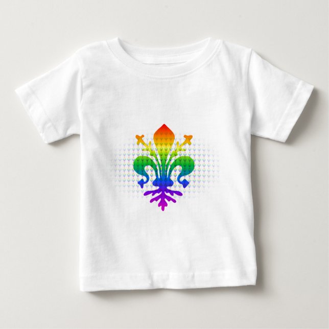 T-shirts Rainbow Fleur-de-lis (Frente)