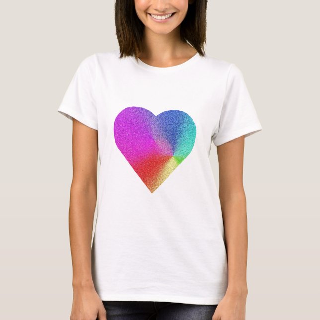 T-shirts Rainbow Heart (Frente)