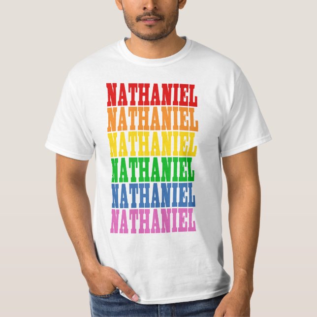 T-shirts Rainbow Nathaniel (Frente)