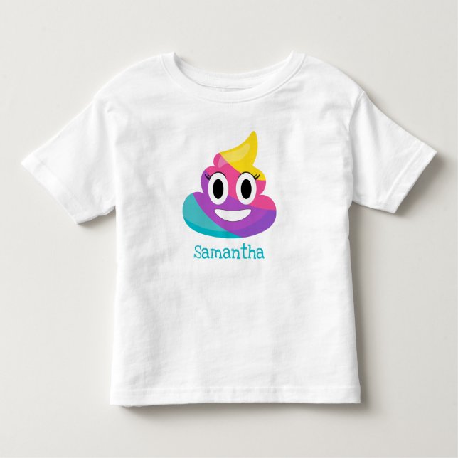 T-shirts Rainbow Poop Emoji (Frente)