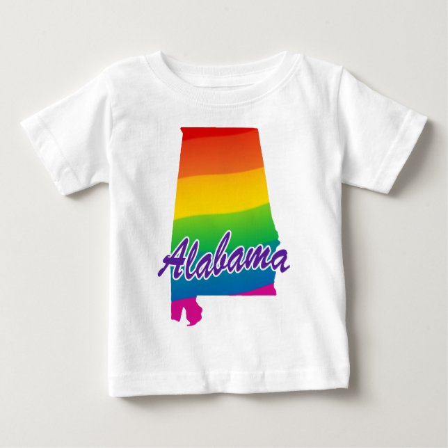 T-shirts Rainbow State Of Alabama (Frente)