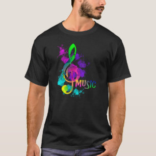 T-shirts Rainbow Treble Clef Music Themed