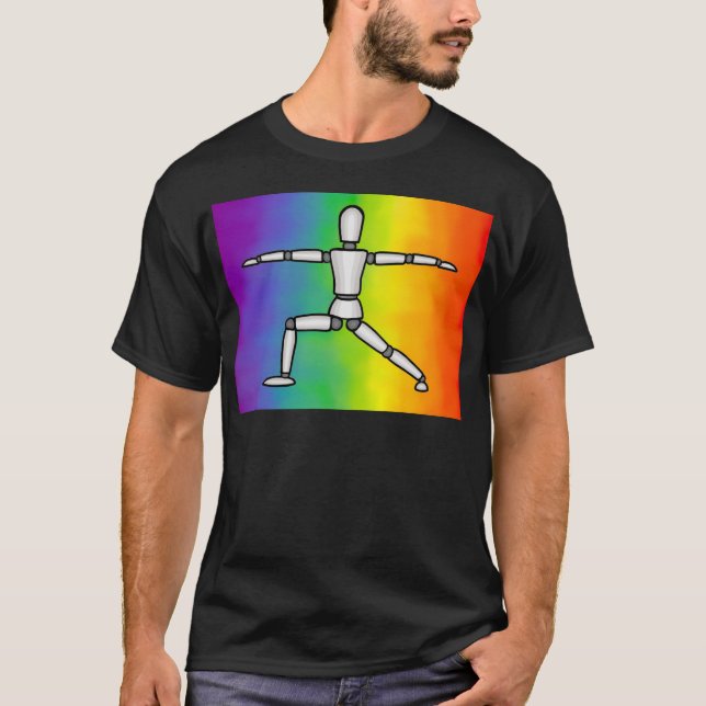 T-shirts Rainbow Warrior 2 yoga pose (Frente)