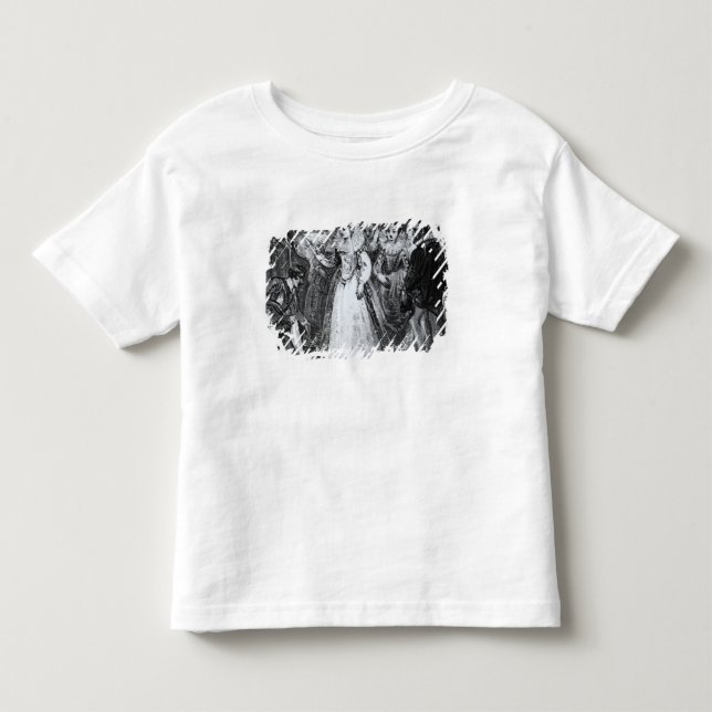 T-shirts Rainha Elizabeth mim Francis Drake Knighting (Frente)