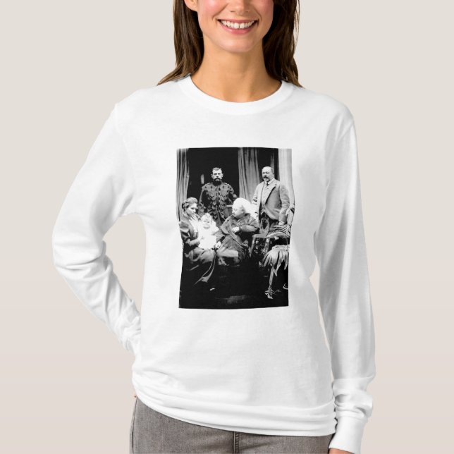 T-shirts Rainha Victoria, Tsar Nicholas II (Frente)