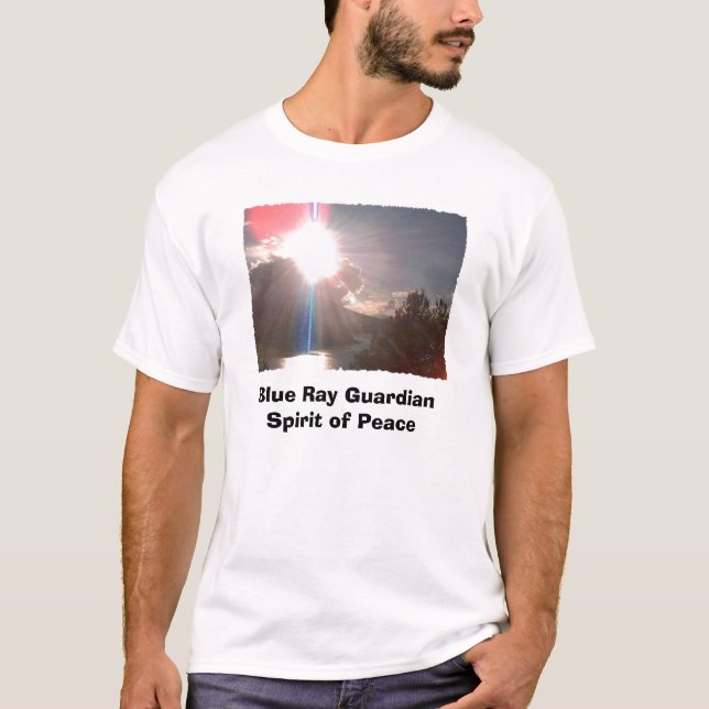T-shirts Raio azul GuardianSpirit da paz (Frente)