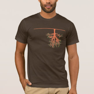 T-shirts Raizes acima (marrom)