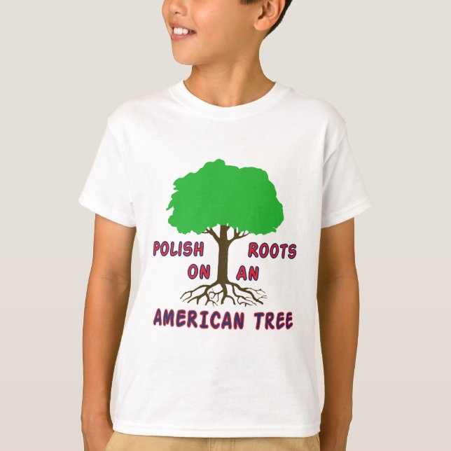T-shirts Raizes americanas polonesas (Frente)