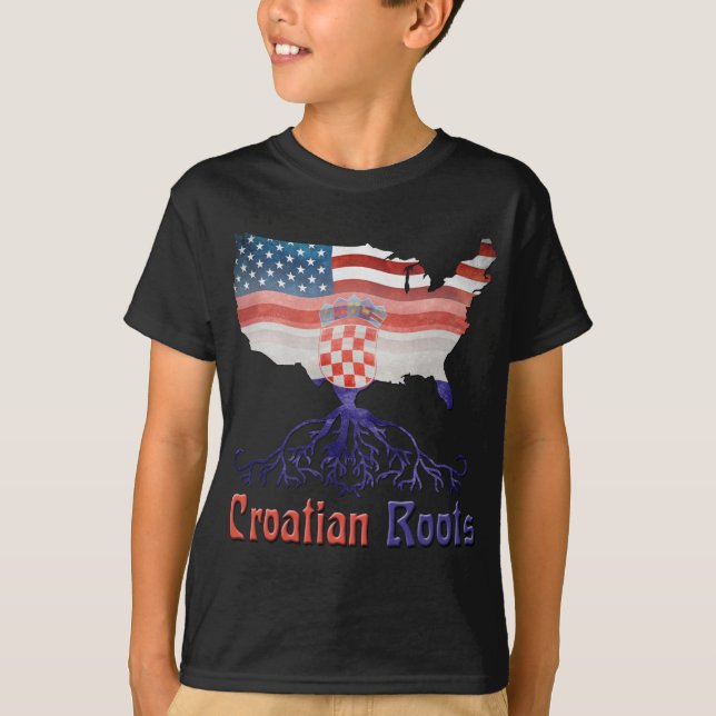 T-shirts Raízes Croatas Americanas (Frente)
