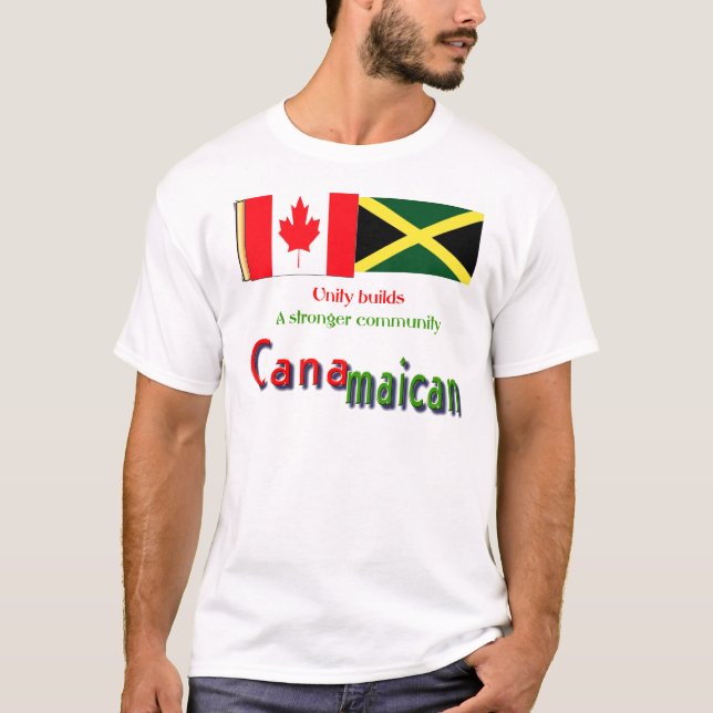 T-shirts raízes jamaicanas-canadianas (Frente)