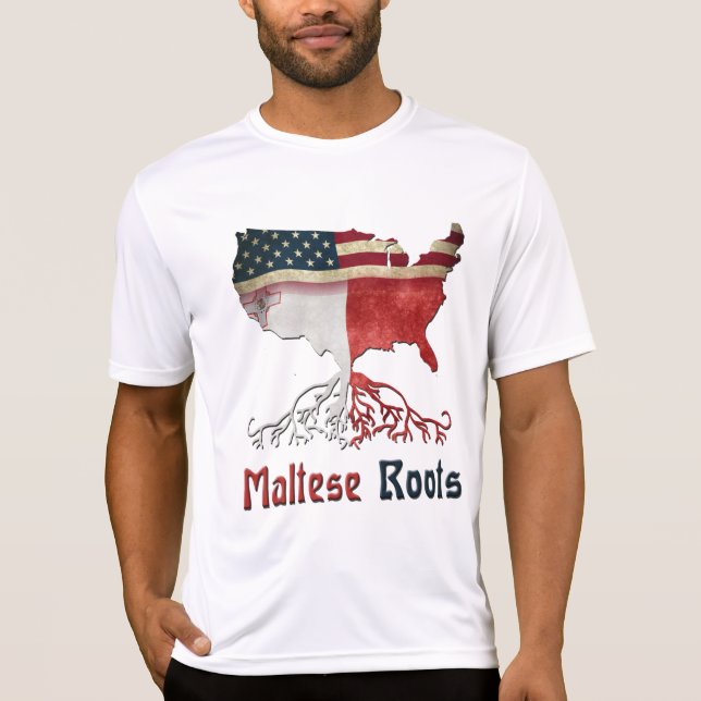 T-shirts Raízes Malteses Americanas (Frente)