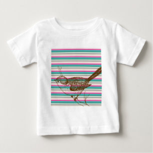 T-shirts ramo de pássaro animais natureza padrão colorido a