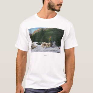 T-shirts Rancho do cão Eskimo de Ed Clark, Dogsledding