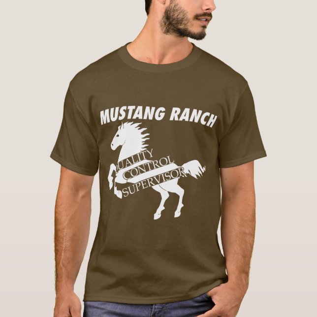 T-shirts Rancho do mustang - supervisor do controle da (Frente)