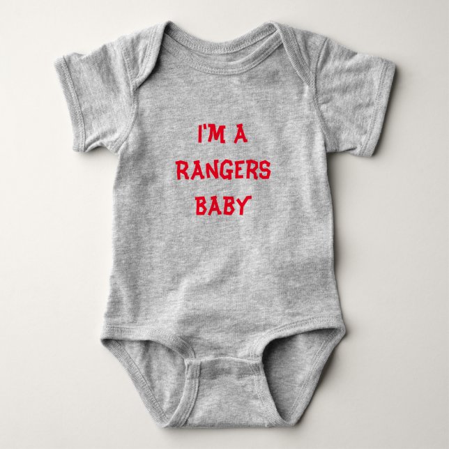 T-shirts Rangers Baby One Piece Cinza (Frente)
