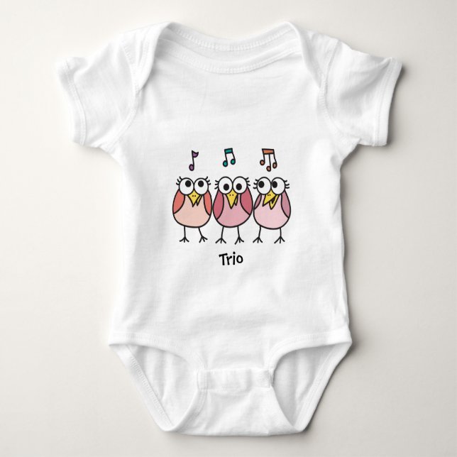 T-shirts Rapariga Bebê Byrdies Trio (Frente)