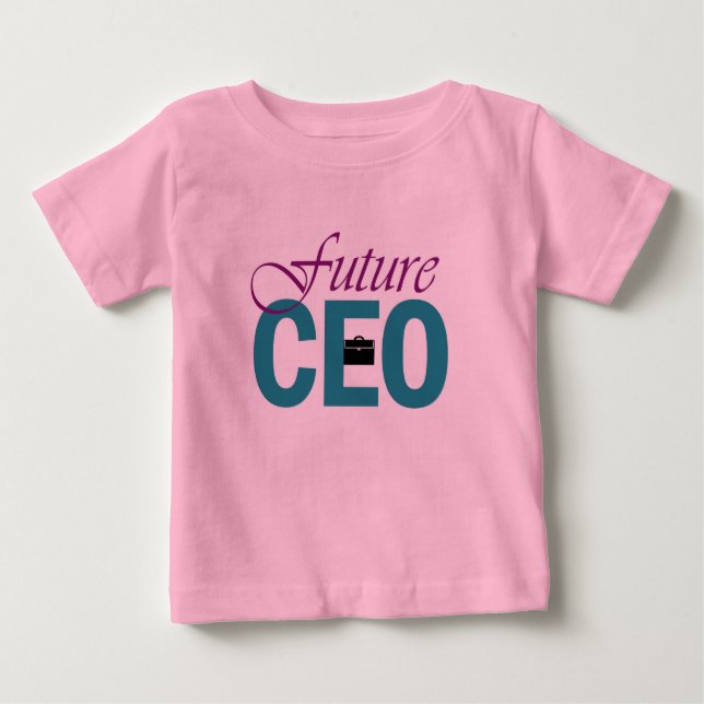 T-shirts Rapariga Poder: Futuro CEO (Frente)
