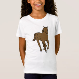 T-shirts Rapariga Shirt com motivo de cavalo sabe