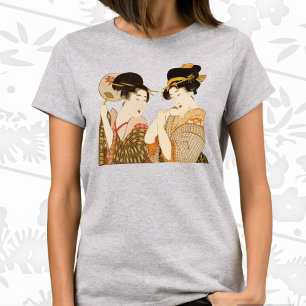 T-shirts Raparigas Geisha Japonesas Vintage em Kimonos
