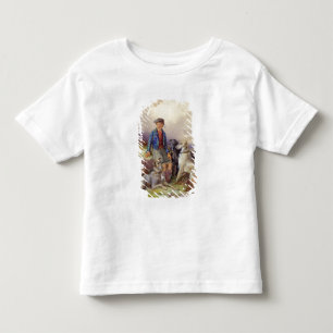 T-shirts Rapaz escocês com lobos numa região de Highland