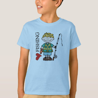 T-shirts Rapaz Louro Eu Adoro Pescar