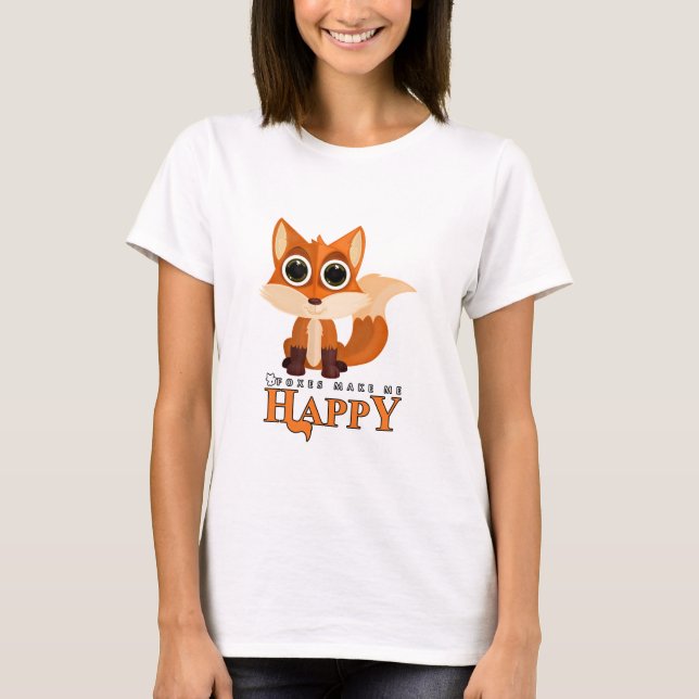 T-shirts Raposa Me Faz Feliz (Frente)