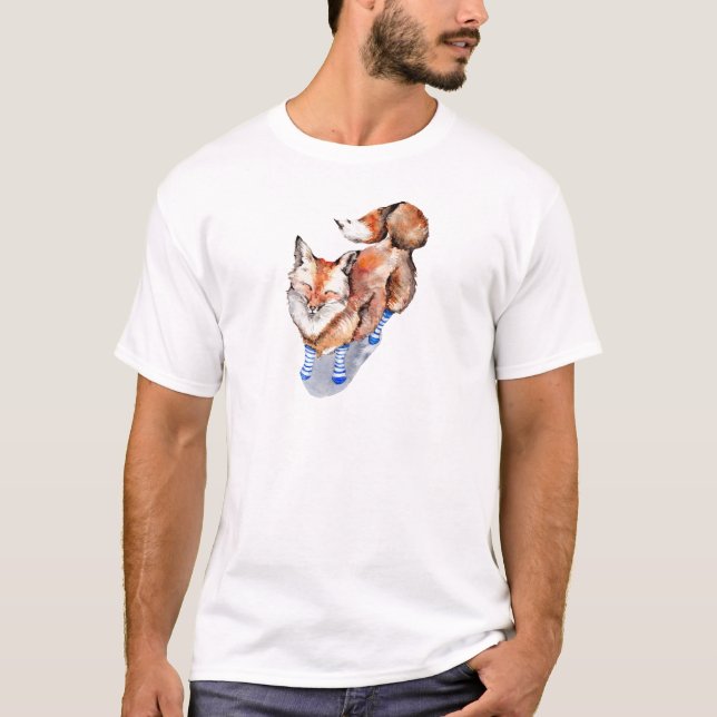 T-shirts Raposa nas Meias (Frente)